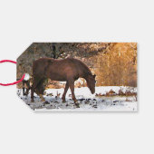 ウマの冬のギフトラベル ギフトタグ (裏面横)