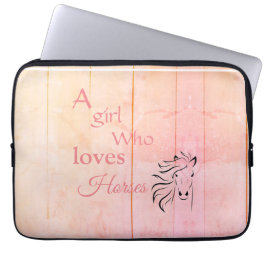 ウマの台本が大好きなピンクのオンブレガーリーー娘 ラップトップスリーブ