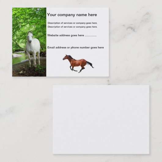 ウマの名刺 名刺 (正面/裏面)