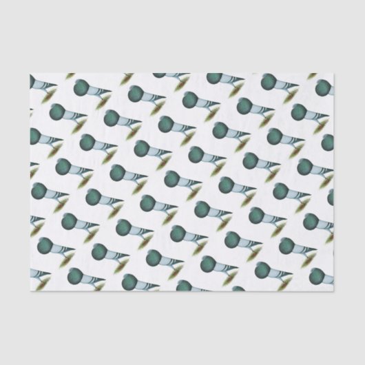 ウマの外の鳩ブルー 薄葉紙 (正面)