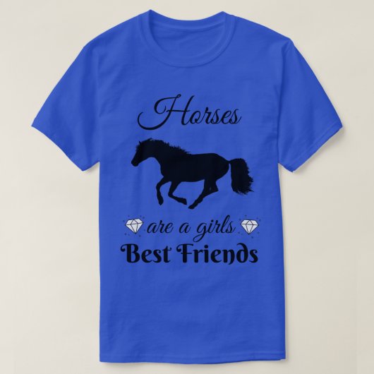 ウマの女の最高の子の友達が馬術に乗る Tシャツ (デザイン正面)