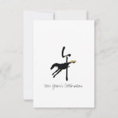 ウマの年パーティの招待状 招待状 (裏面)