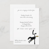 ウマの年パーティの招待状 招待状 (正面/裏面)