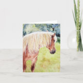 ウマの水色の空白の乳房 ノートカード (正面)