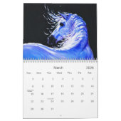 ウマの芸術エバ・マズール カレンダー (3月 2026)