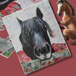 ウマの馬絵画乗 ジグソーパズル