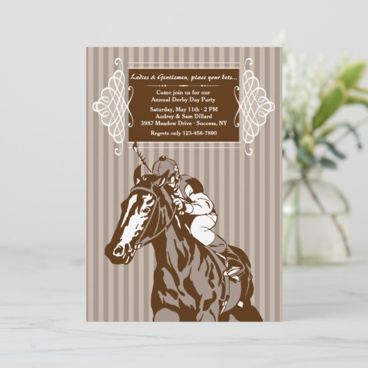 ウマアンドジョッキーストライプ招待状 招待状 (スタンド正面)