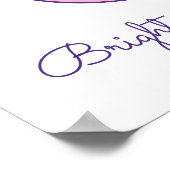 ウマイニシャルドードルアート名意味 ポスター (角)