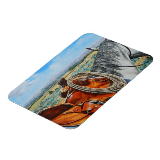 ウマインサドルバイウ熱狂するマンマウンテンモンタナ マグネット (左側)