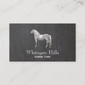 ウマウマ科のウエ素朴ストランブラックビジネスカード 名刺 (正面)