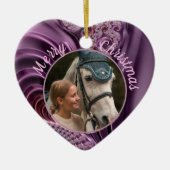 ウマウマ科のウクエストランペットフォトモダンカスタム セラミックオーナメント (正面)