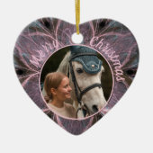 ウマウマ科のウクエストランペットフォトモダンカスタム セラミックオーナメント (正面)