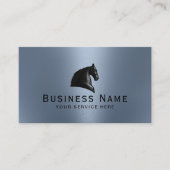 ウマウマ科のロゴスモダンダスティブルー 名刺 (正面)