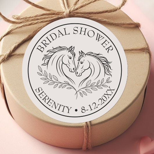 ウマエレガントス素朴カントリーエレガントブライダルシャワー ラウンドシール