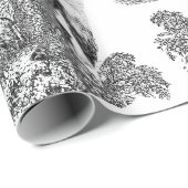 ウマエレガントーズ白黒トイル ラッピングペーパー (ロールコーナー)