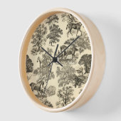 ウマエレガントーズ素朴ツリーベージュタントワール 壁時計 (傾斜)