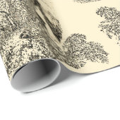 ウマエレガントーズ素朴ツリーベージュトイレシームレス ラッピングペーパー (ロールコーナー)