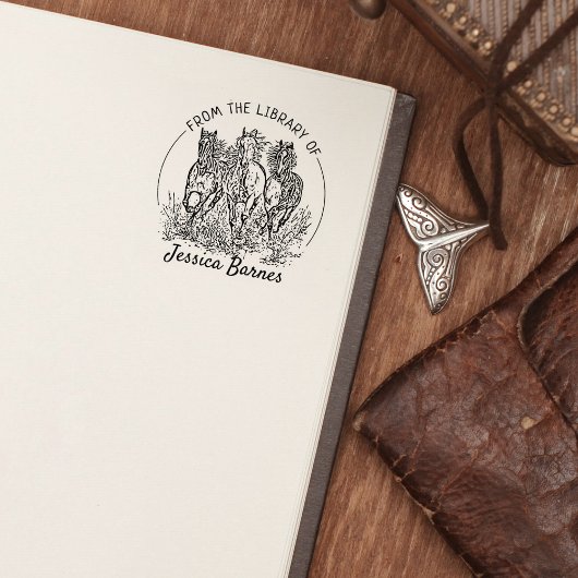 ウマエレガントーズ蔵書票 ラバースタンプ