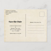 ウマエレガントーズ西ボホウェディング日付を保存 インビテーションポストカード (裏面)