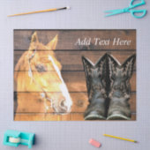 ウマカウボーイブーツバ素朴ーンボード 薄葉紙 (クラフト)