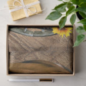 ウマカウボーイブーツワゴンホイールサンフラワーウェスタン 薄葉紙 (ギフト)