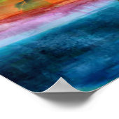 ウマカラフルーランニングの水ポスター ポスター (角)