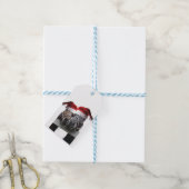 ウマキスをするス・サンタクロース ギフトタグ (より糸付き)