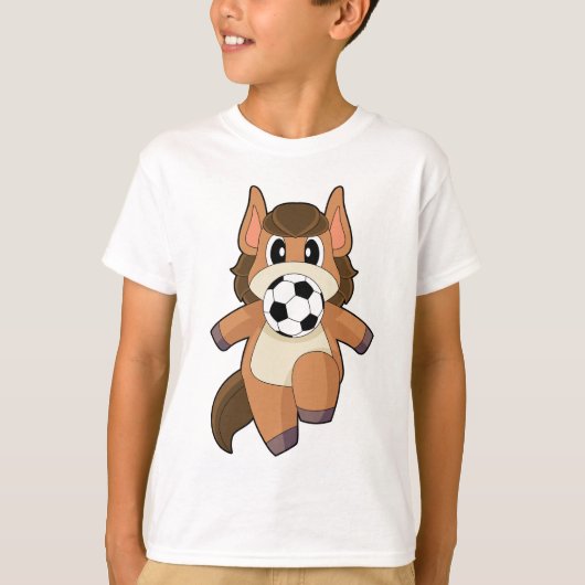 ウマサッカー選手サッカー Tシャツ (正面)