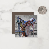 ウマサドルオンコラルフェンスウェスタン ノートカード (正面/裏面インサイチュ)