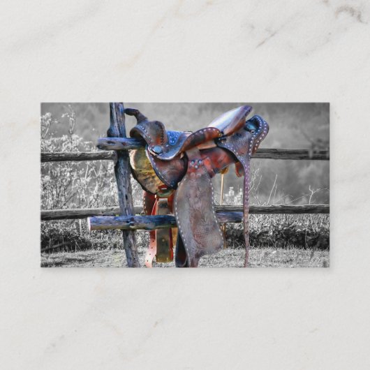 ウマサドルオンコラルフェンスウェスタン 名刺 (正面)