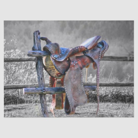 ウマサドルオンコラルフェンスウェスタン 薄葉紙 (正面)