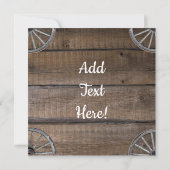 ウマサドル式囲い柵ウェスタンワゴンホイール  ノートカード (裏面)