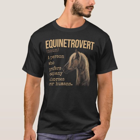 ウマサンガー 馬中心の生き方 馬術 Tシャツ (正面)