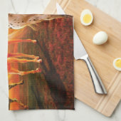 ウマズアットサンセット装飾用クッション キッチンタオル (四つ折り)