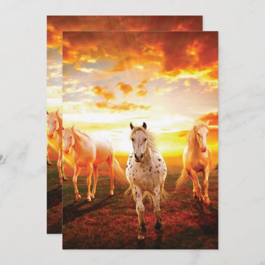 ウマズアットサンセット装飾用クッション サンキューカード (正面/裏面)