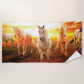 ウマズアットサンセット装飾用クッション ビーチタオル (正面)