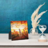 ウマズアットサンセット装飾用クッション フォトプラーク (インサイチュ)