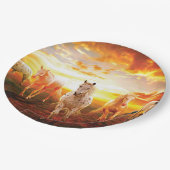 ウマズアットサンセット装飾用クッション ペーパープレート (アングル)