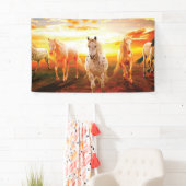 ウマズアットサンセット装飾用クッション 横断幕 (インサイチュ)