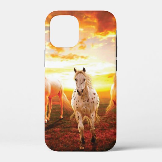 ウマズアットサンセット装飾用クッション Case-Mate iPhoneケース (裏面)