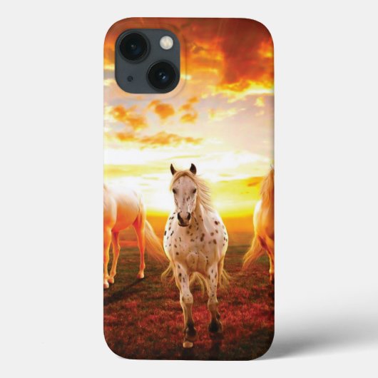 ウマズアットサンセット装飾用クッション Case-Mate iPhoneケース (裏面)
