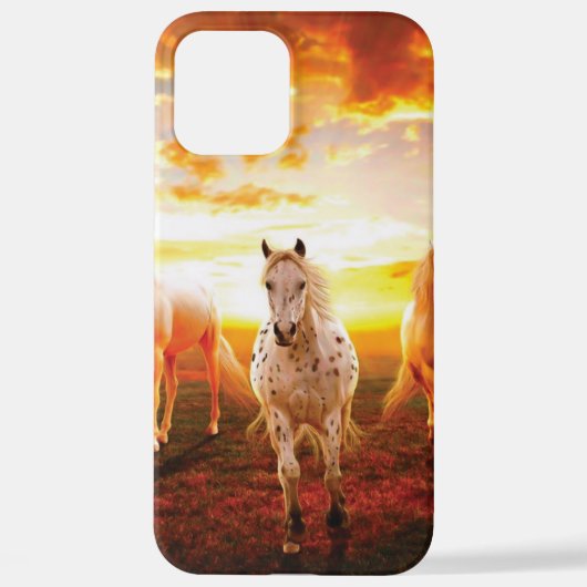 ウマズアットサンセット装飾用クッション iPhoneケース (裏面)