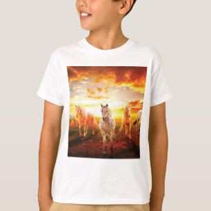 ウマズアットサンセット装飾用クッション Tシャツ