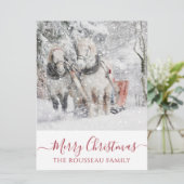 ウマズインウィンタースノーホリデークリスマス招待状 招待状 (スタンド正面)