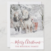 ウマズインウィンタースノーホリデークリスマス招待状 招待状 (正面)