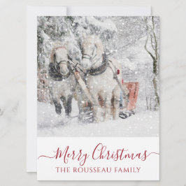 ウマズインウィンタースノーホリデークリスマス招待状 招待状
