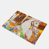 ウマズカールーセルカラーグリーンヴィンテージドアマット ドアマット (アングル)