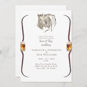 ウマズヌッツリングビール&バーベキュー結婚式招待状 招待状 (正面/裏面)