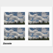 ウマティラオレゴン山水景観 長方形シール (シート)