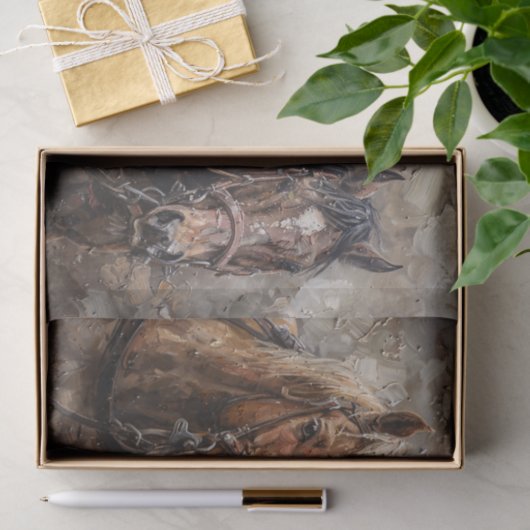 ウマトリオウェスタン素朴デクページ 薄葉紙 (ギフト)